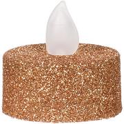 Glitter Rose Gold Tealight Flameless LED Candles 10ct
