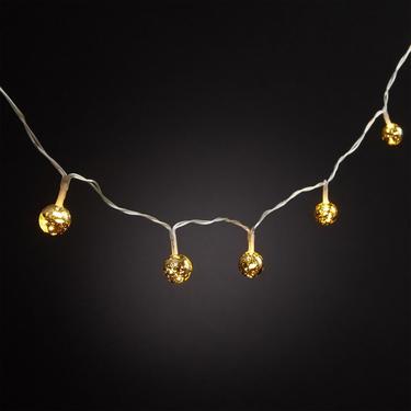 Mini Gold Globe LED String Lights