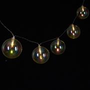 Iridescent Globe LED String Lights