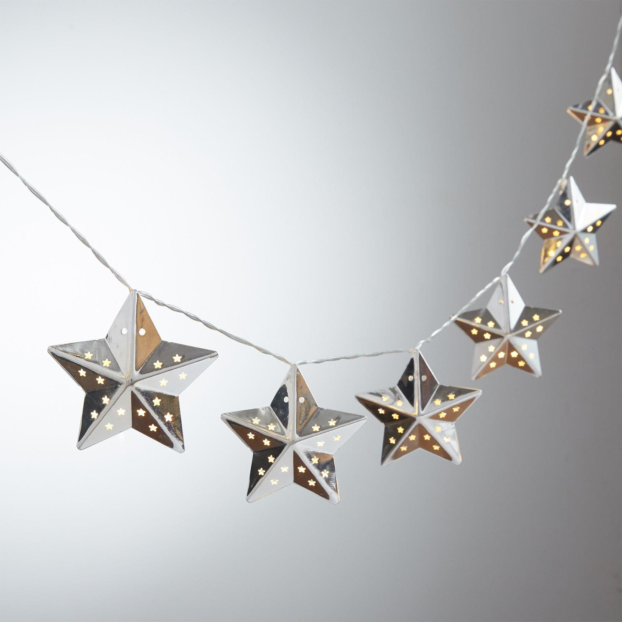 Silver Star LED String Lights