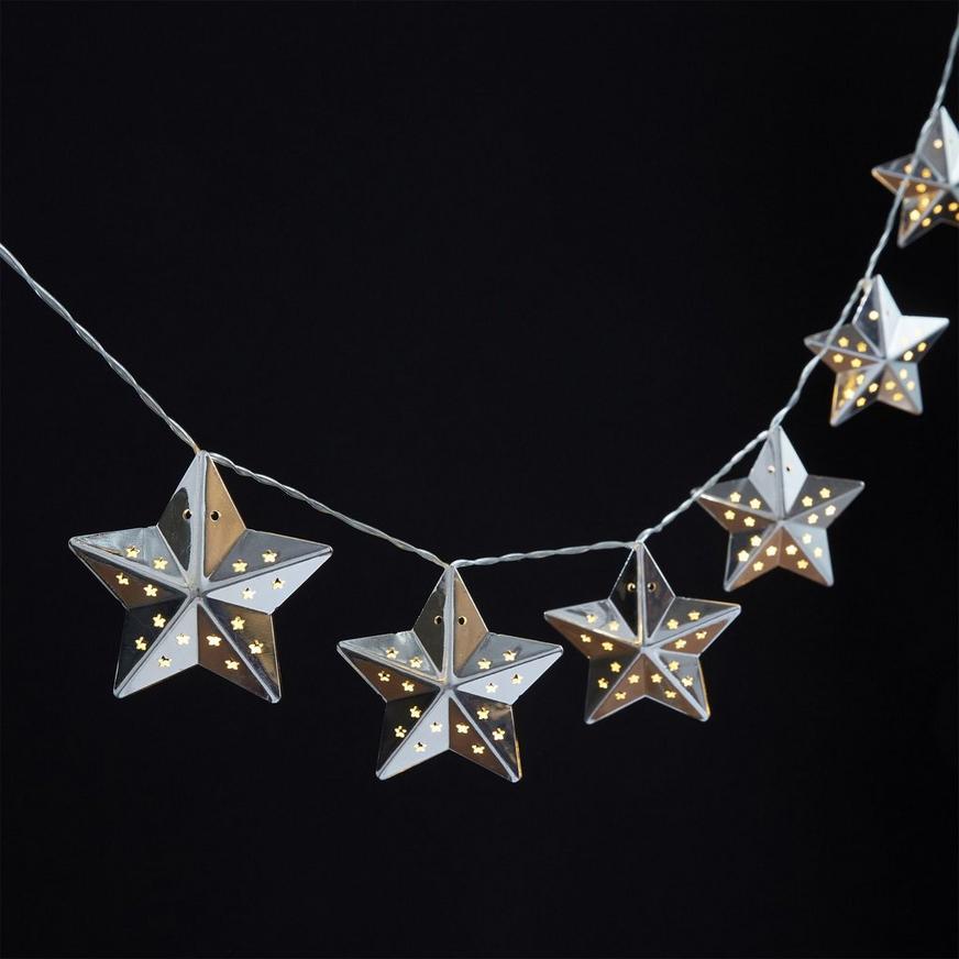Silver Star LED String Lights