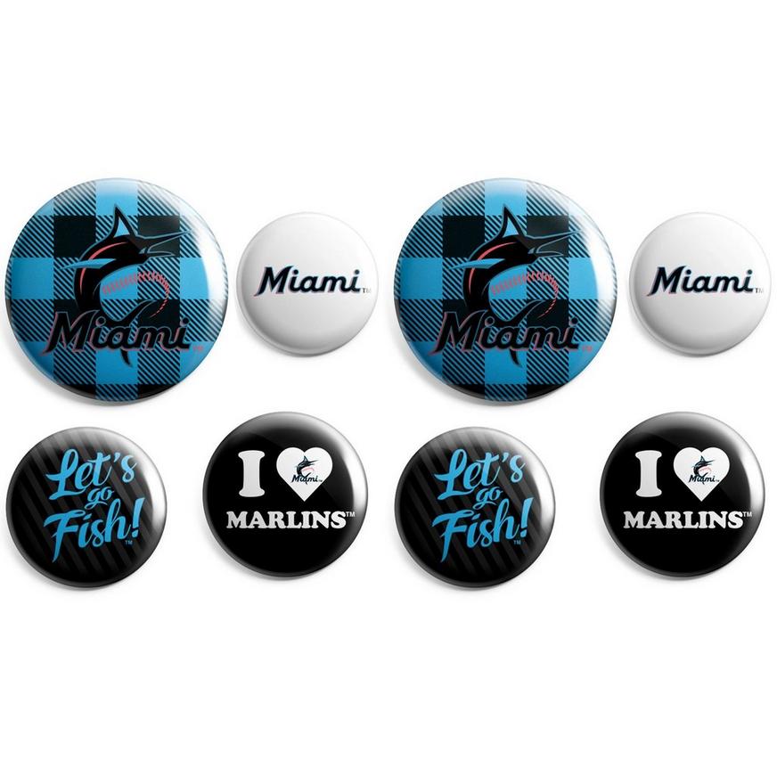 Miami Marlins Buttons 8ct
