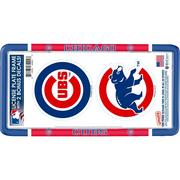 Chicago Cubs License Plate Frame with Decals 3pc