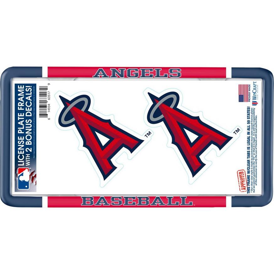 Los Angeles Angels License Plate Frame with Decals 3pc