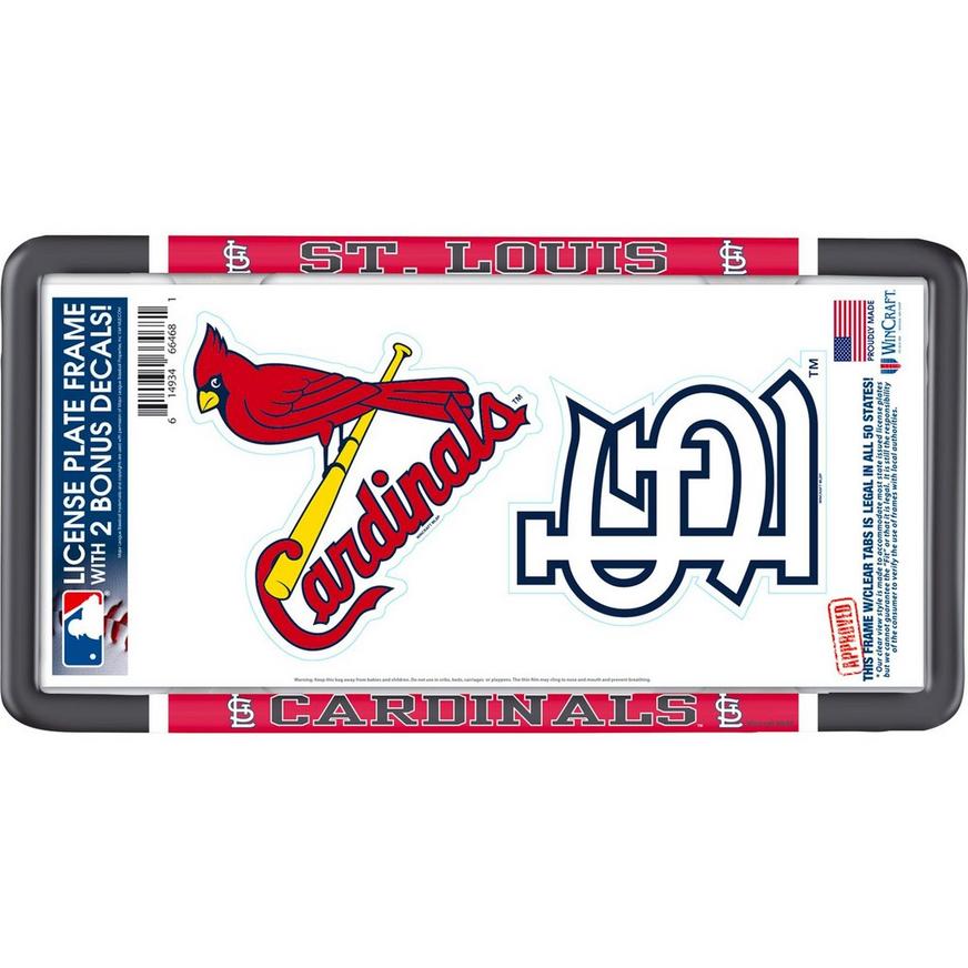 St. Louis Cardinals License Plate Frame with Decals 3pc