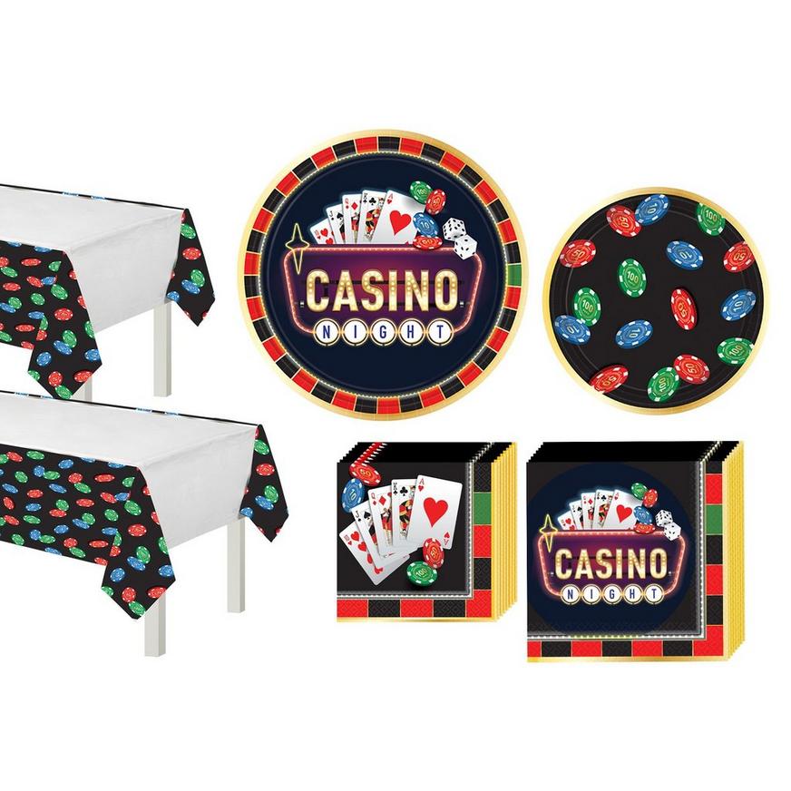 Roll the Dice Casino Tableware Kit For 16 Guests