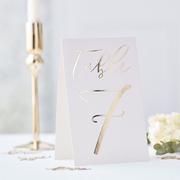 Ginger Ray Metallic Gold Tented Table Numbers 1-12