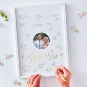 Ginger Ray Metallic Gold Mr. & Mrs. Guest Book Frame