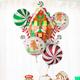 Gingerbread House & Holiday Cookies Foil Balloon Bouquet, 5pc