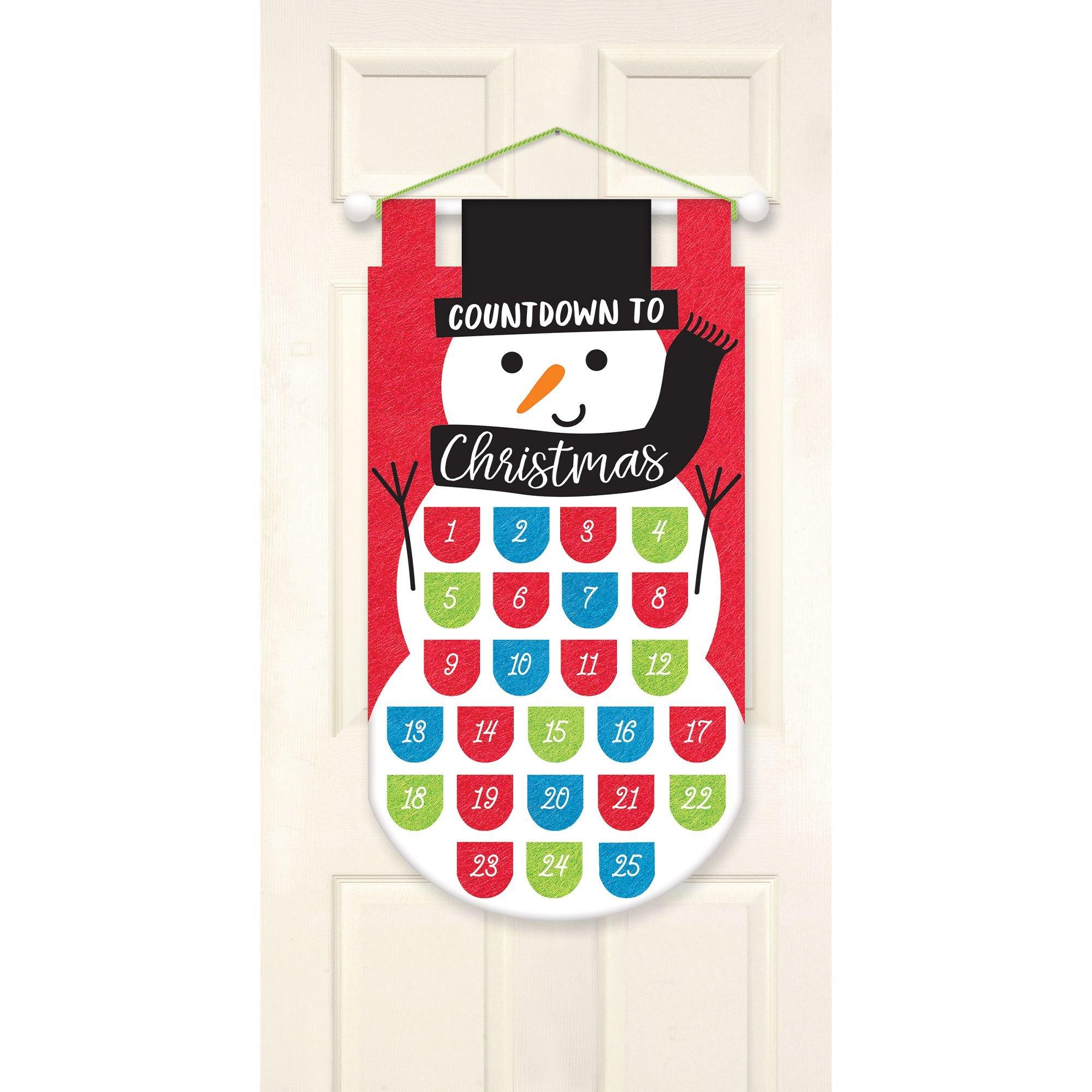 Felt Snowman Christmas Countdown Advent Calendar