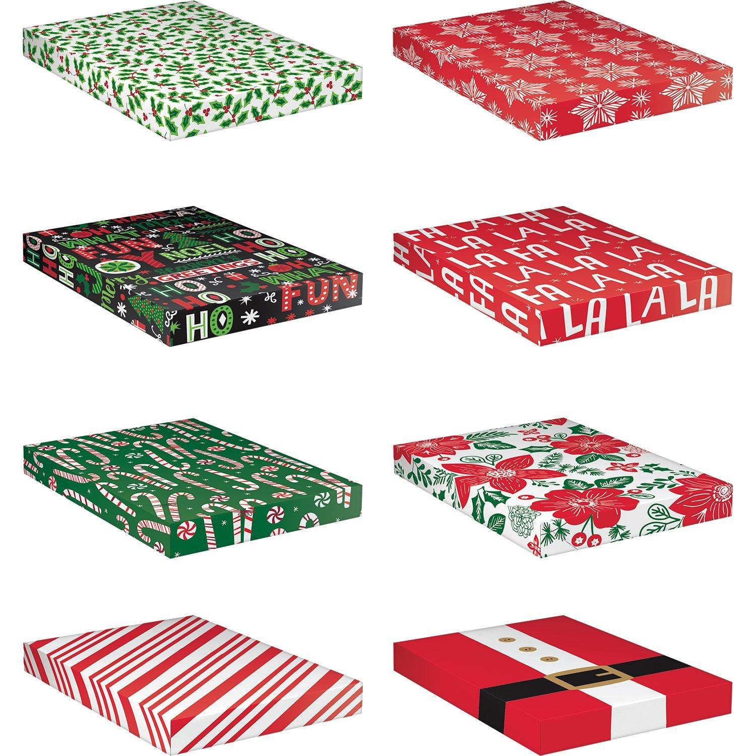 14-Count Decorative Christmas Gift Boxes with Lids and 80-Count Foil C –  Party Funny