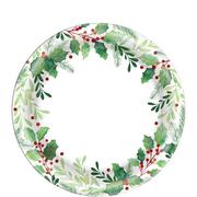 Traditional Holly Dessert Plates 40ct