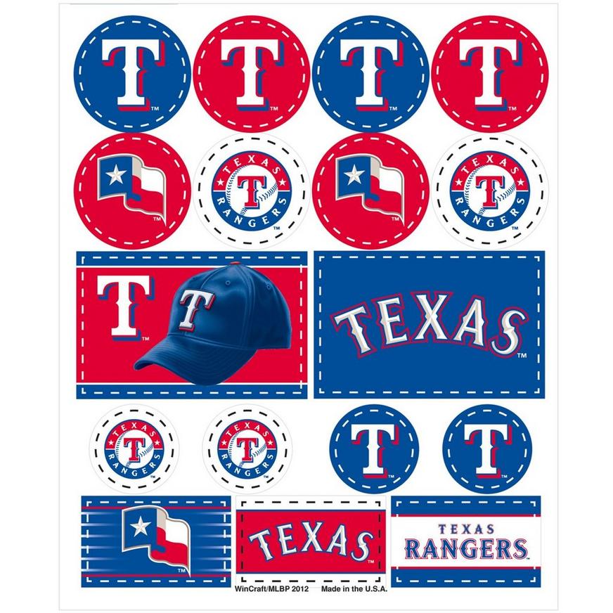 Texas Rangers Stickers 1 Sheet