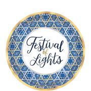 Festival of Lights Hanukkah Dessert Plates 18ct