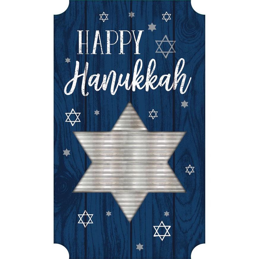 Happy Hanukkah Easel Sign