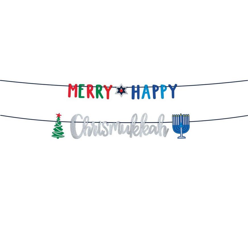 Merry Happy Chrismukkah Letter Banners 2ct