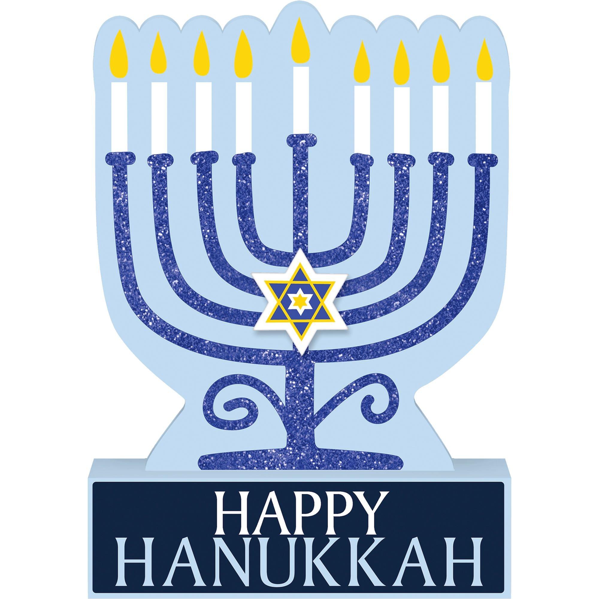 Happy Hanukkah Menorah Sign