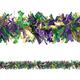 Mardi Gras Purple, Green, and Gold Twig Tinsel Garland, 9ft