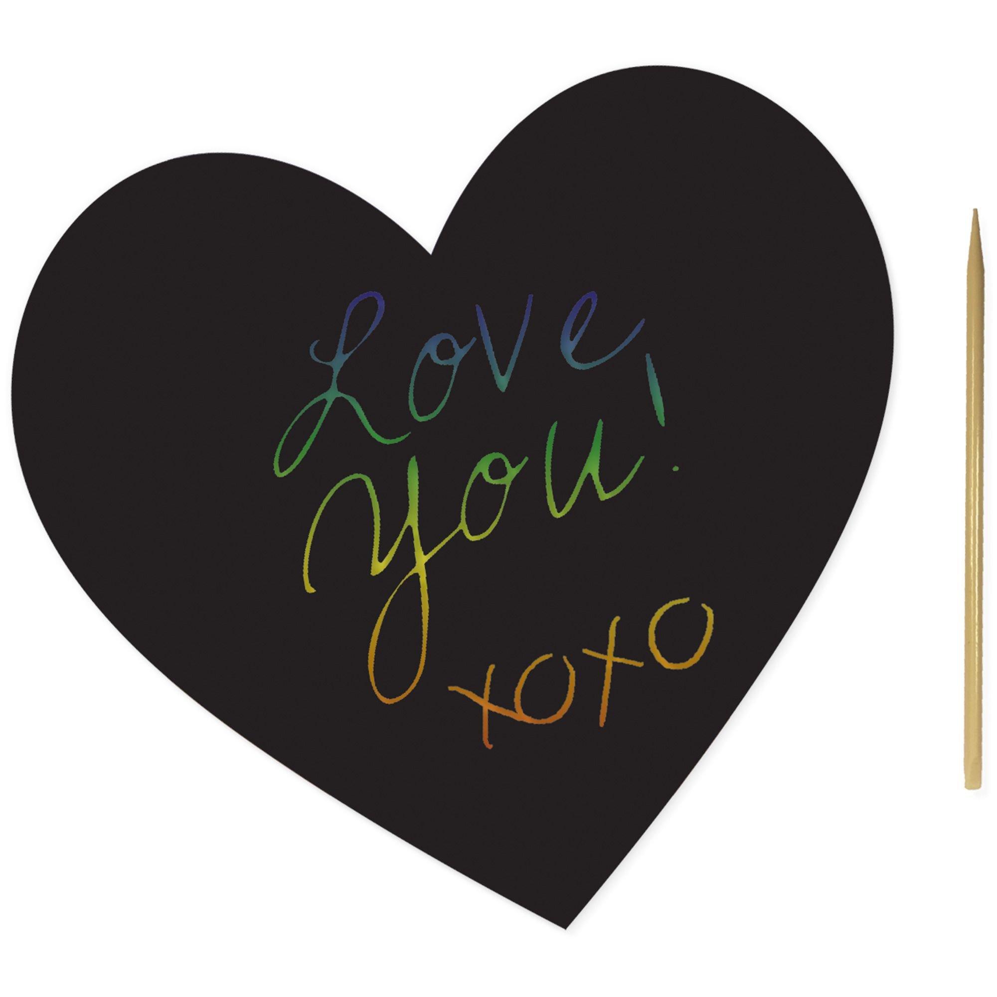 Heart Scratch Art Sheets 24ct | Party City