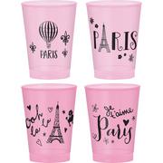 A Day in Paris Plastic Cups 20ct