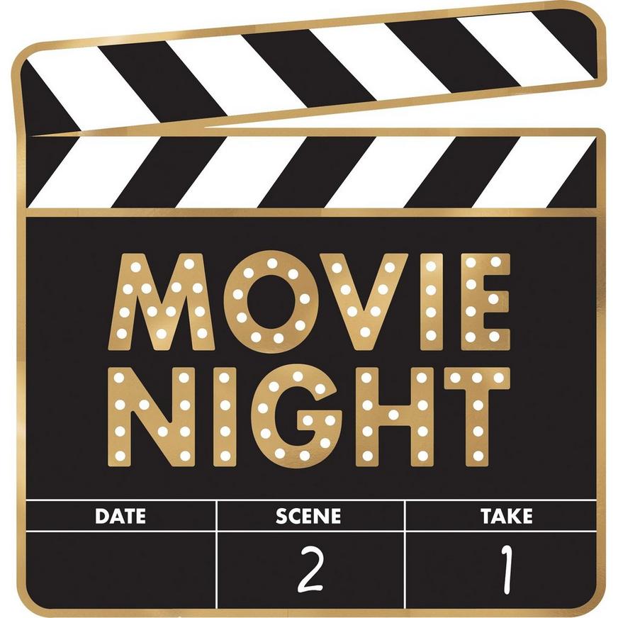 Movie Night Cardstock Cutouts 12pc