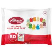 Albanese Assorted Gummi Bear Cubs Bag, 50 Mini Packs - 12 Flavors