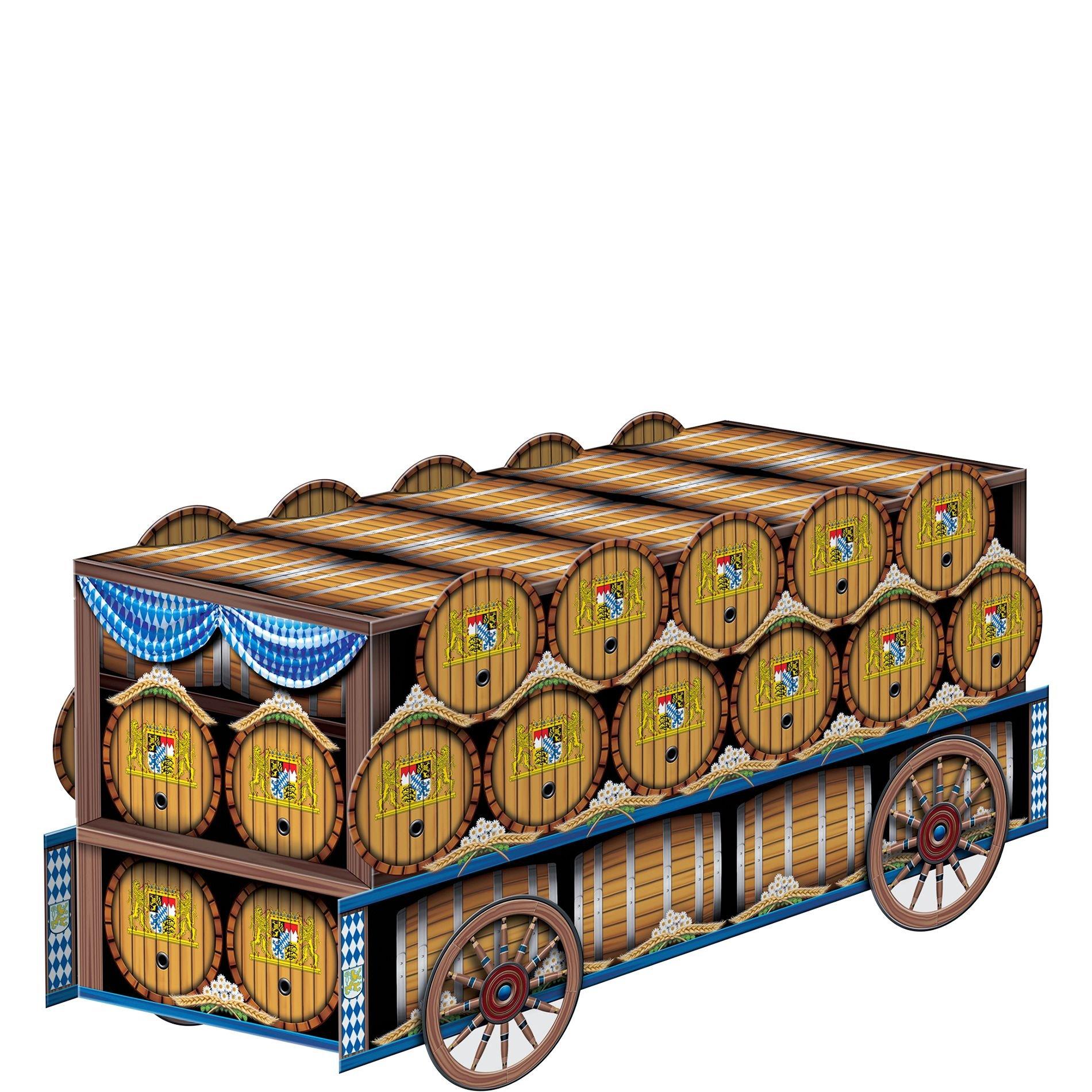 3D Beer Wagon Centerpiece 9 1/2in x 5 1/4in Party City