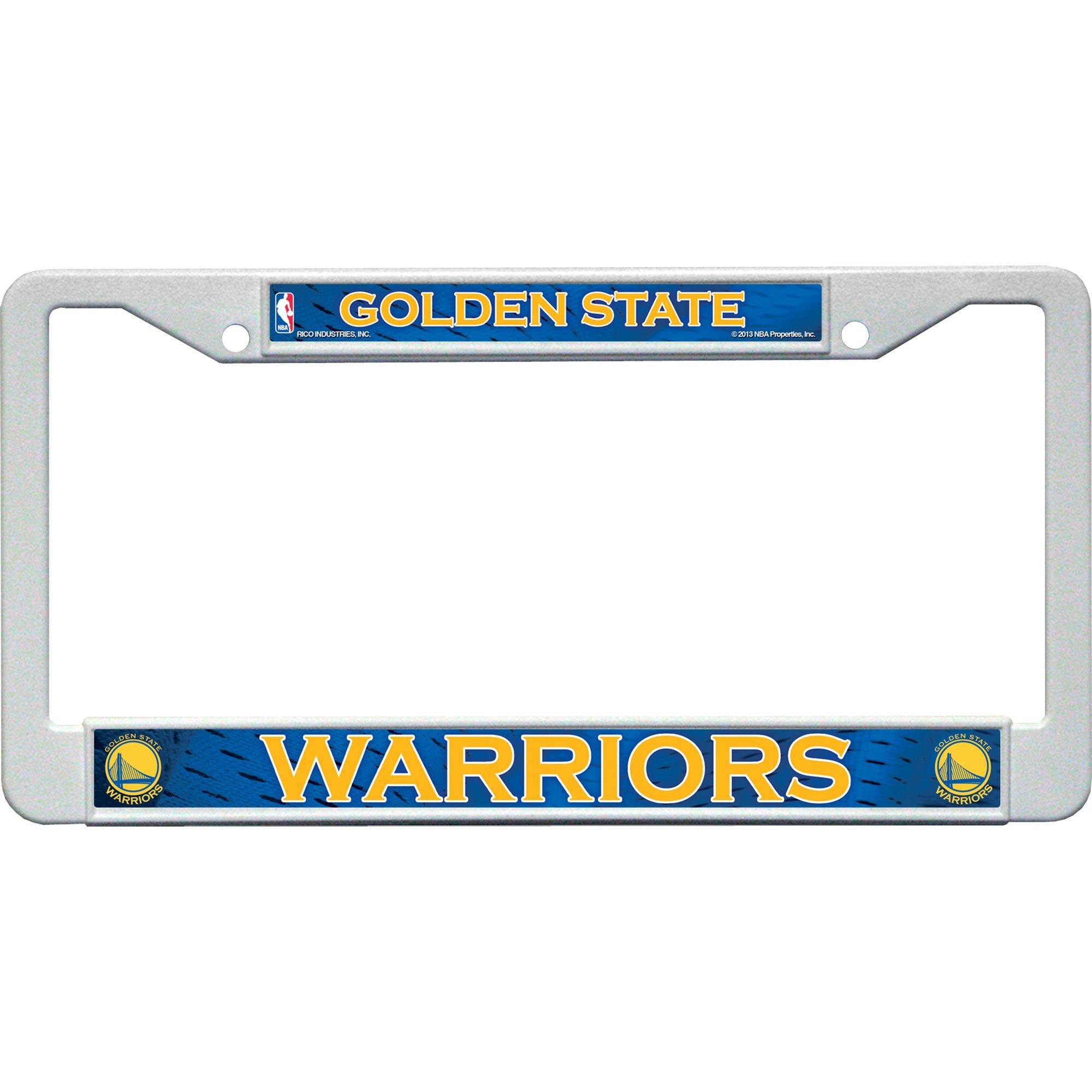 FANMATS 31330 Golden State Warriors Metal License Plate Frame Black Finish