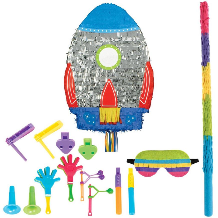 Pull String Blast Off Rocket Pinata with Favors