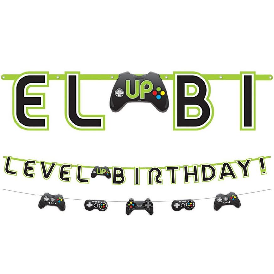 Level Up Birthday Banner with Mini Banner