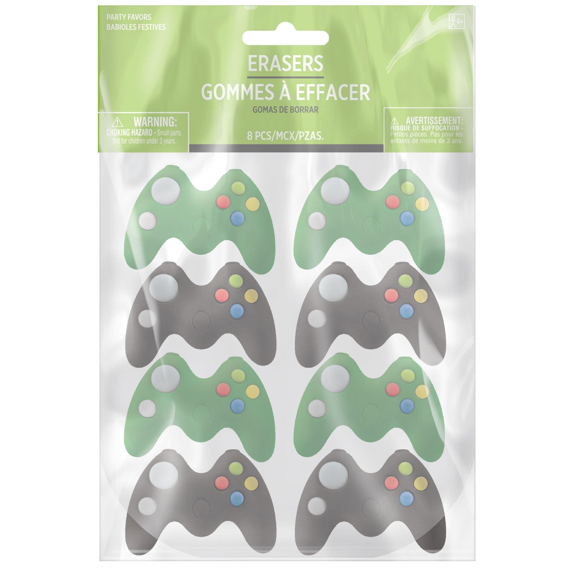 Level Up Game Controller Erasers 8ct