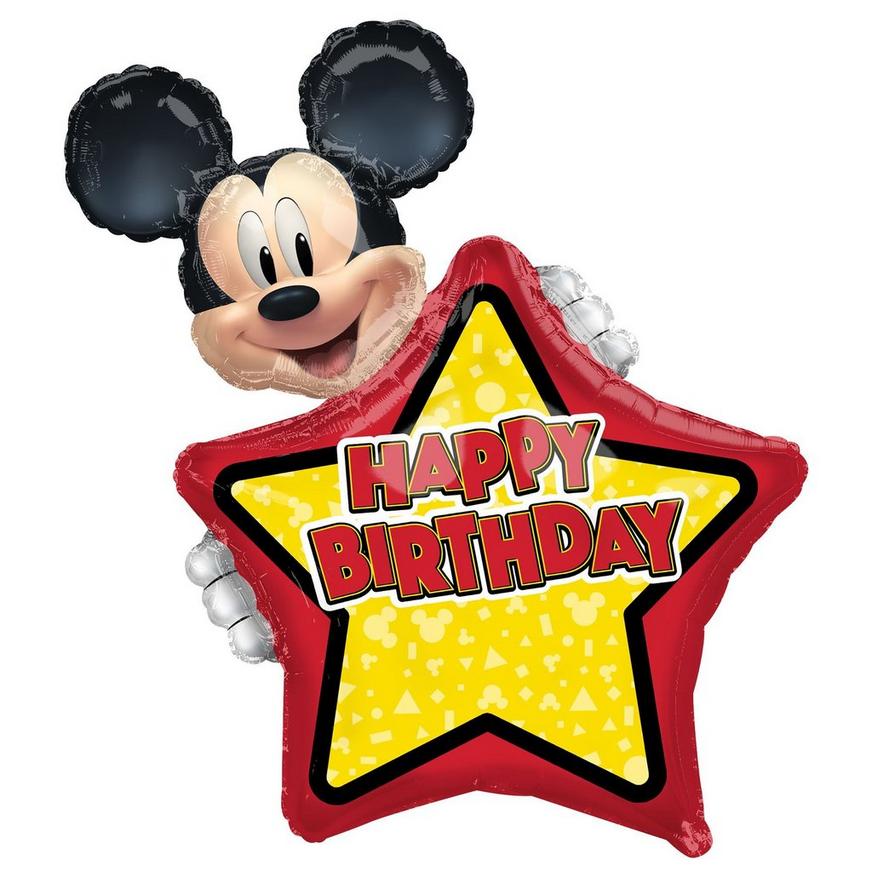 Onleesbaar klein richting Giant Personalized Mickey Mouse Forever Birthday Balloon 25in x 30in | Party  City