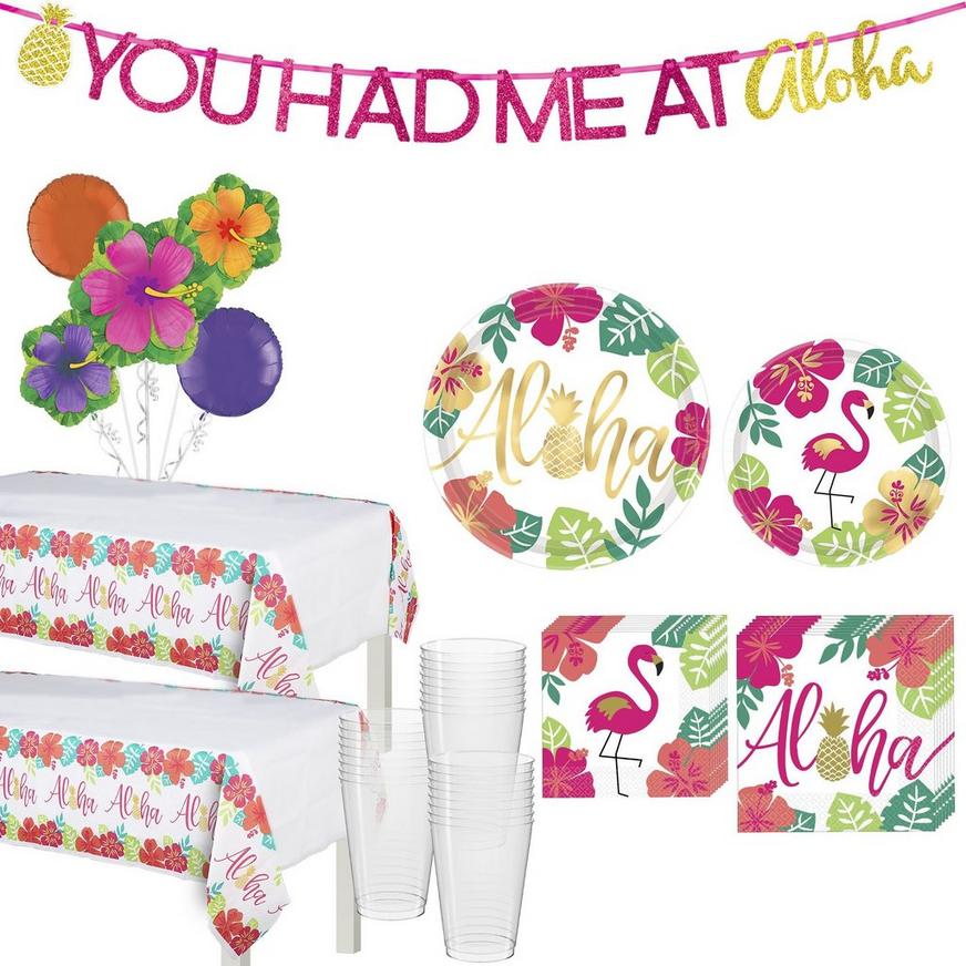 You Had Me At Aloha Party Kit for 32 Guests