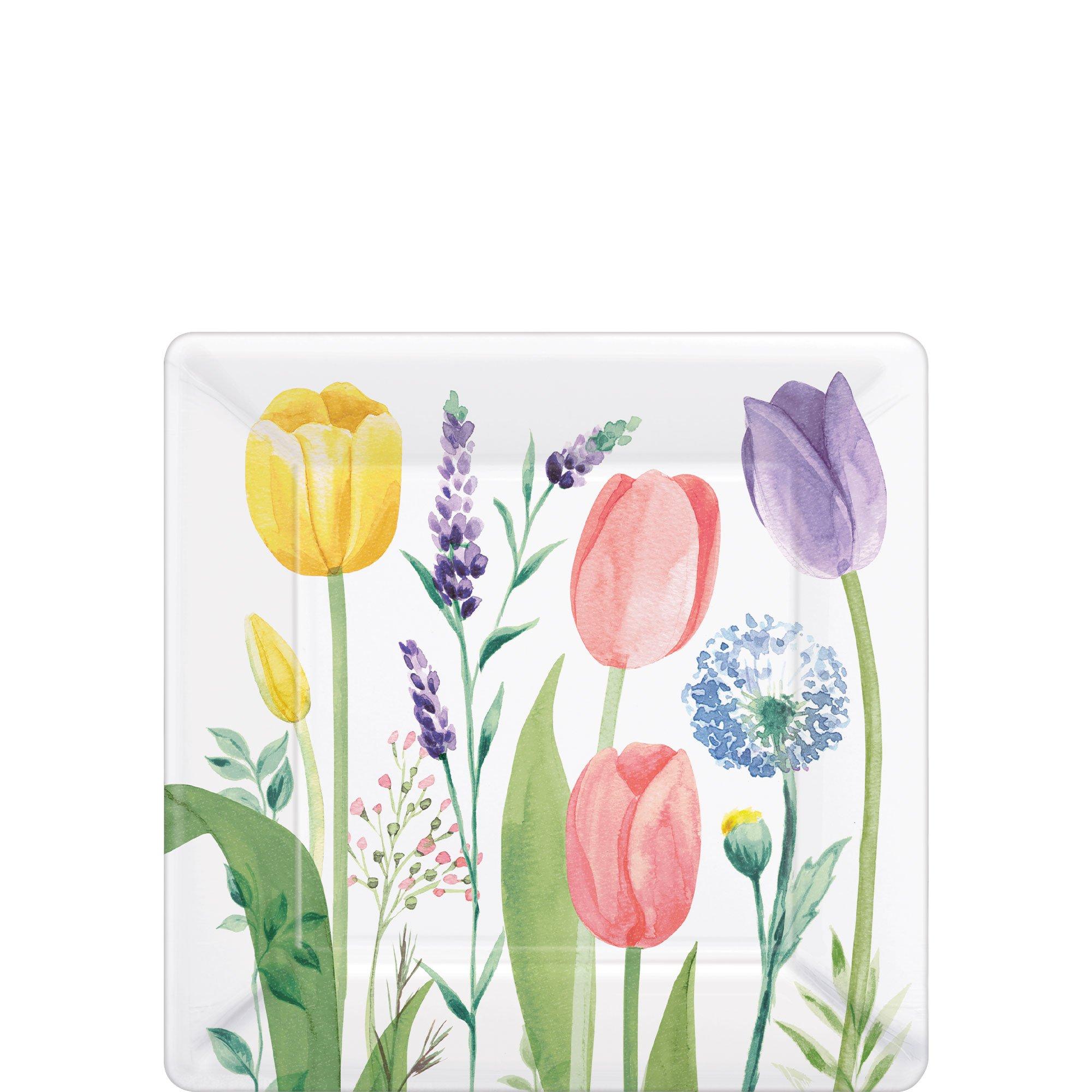 Tulip Garden Dessert Plates 8ct Party City