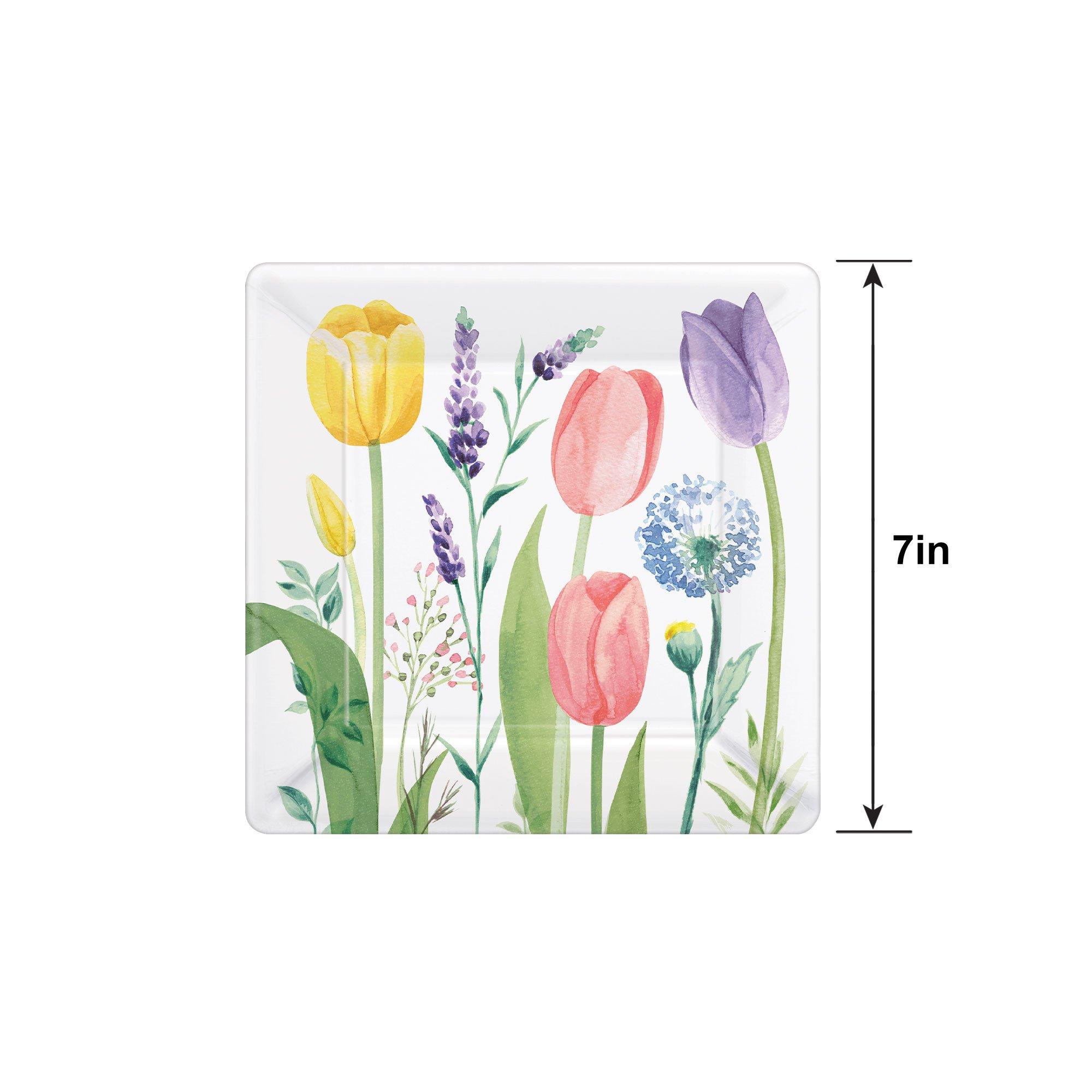 Tulip Garden Dessert Plates 8ct