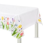 Tulip Garden Flannel-Backed Vinyl Tablecloth