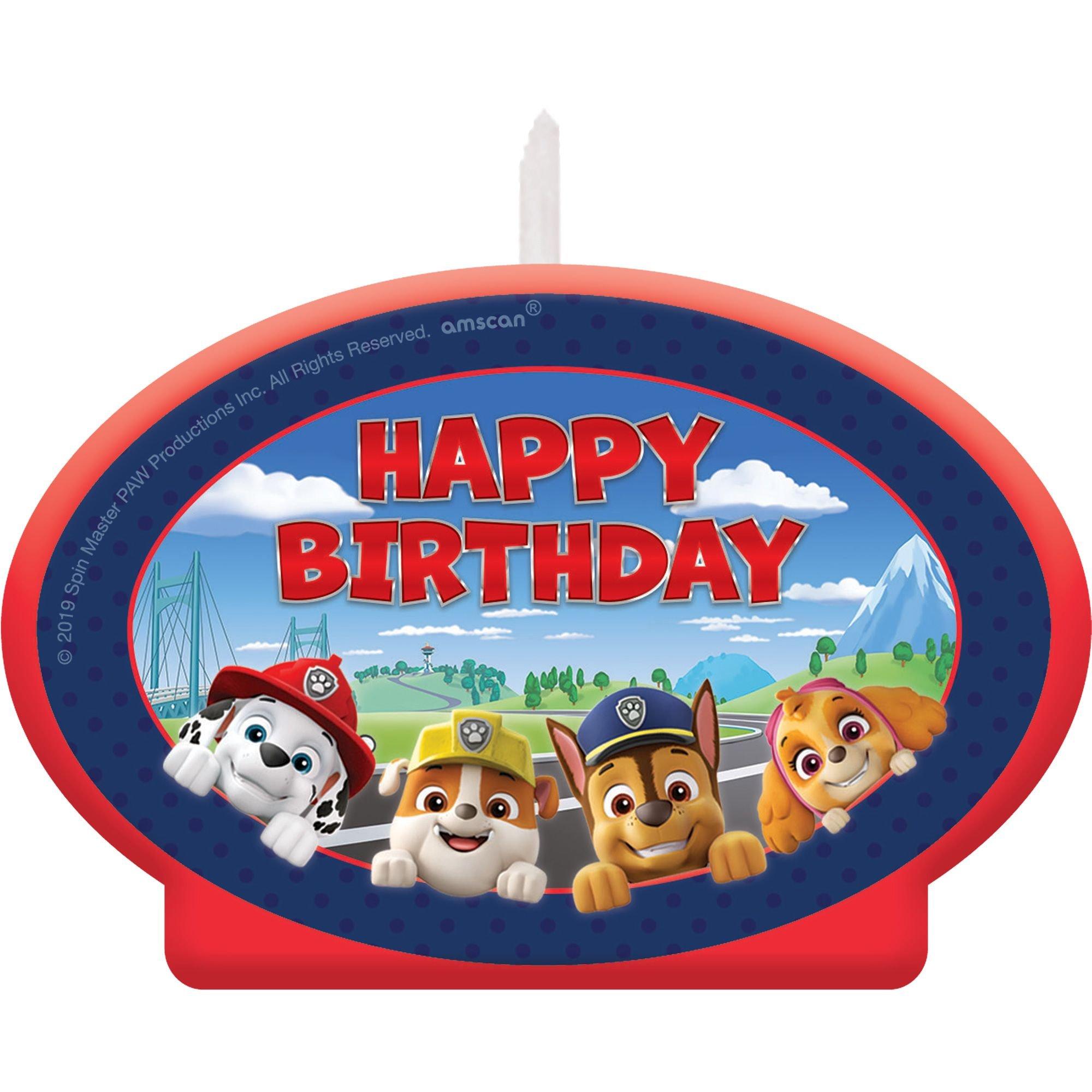 PAW Patrol Adventures Birthday Candle 4 1 2in x 3 1 4in Party City