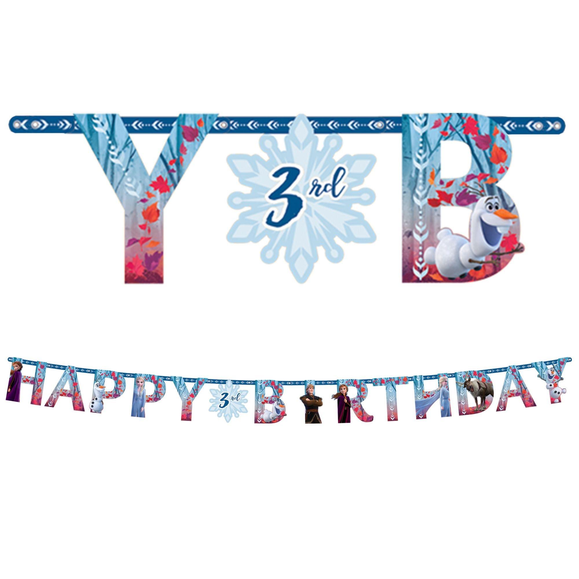Happy Birthday Banner Party City Frozen 2 Birthday Banner Kit 10 1/2Ft X 10In | Party City