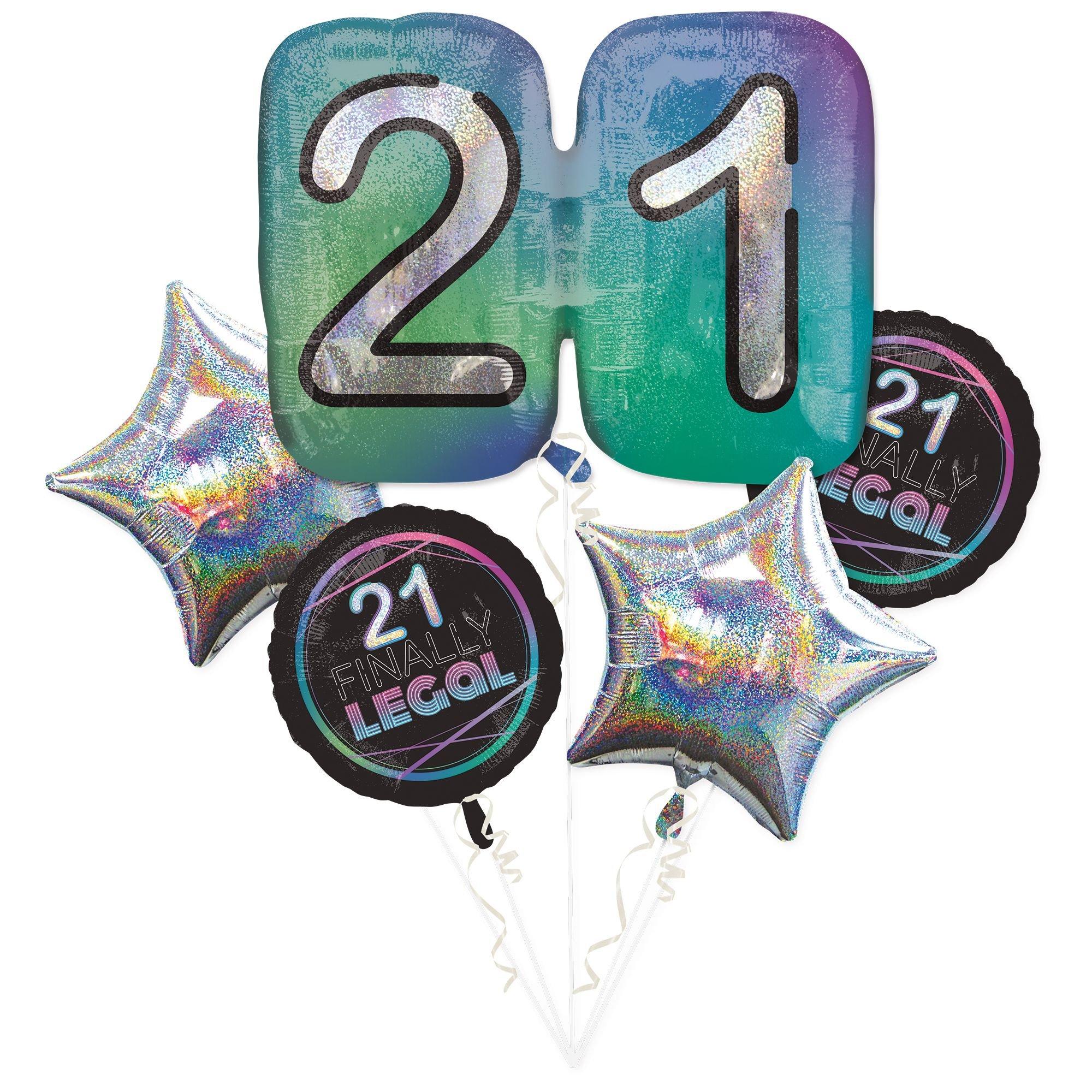 Party Animal 21st Birthday Decorations for Her - 21st Birthday Balloons, Pink