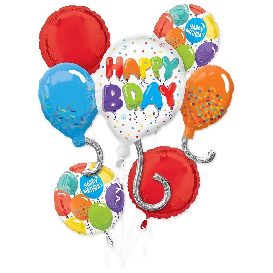 Birthday Balloons Celebration Balloon Bouquet 5pc