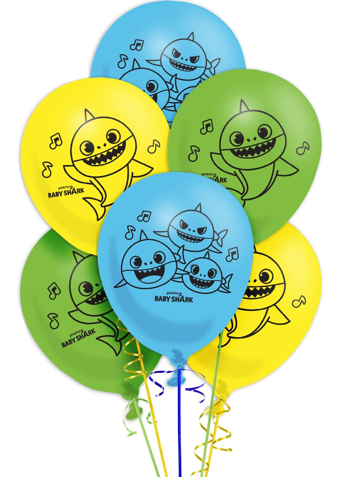 Foil Mylar Latex Licensed Character Baby Shark Balloons Birthday