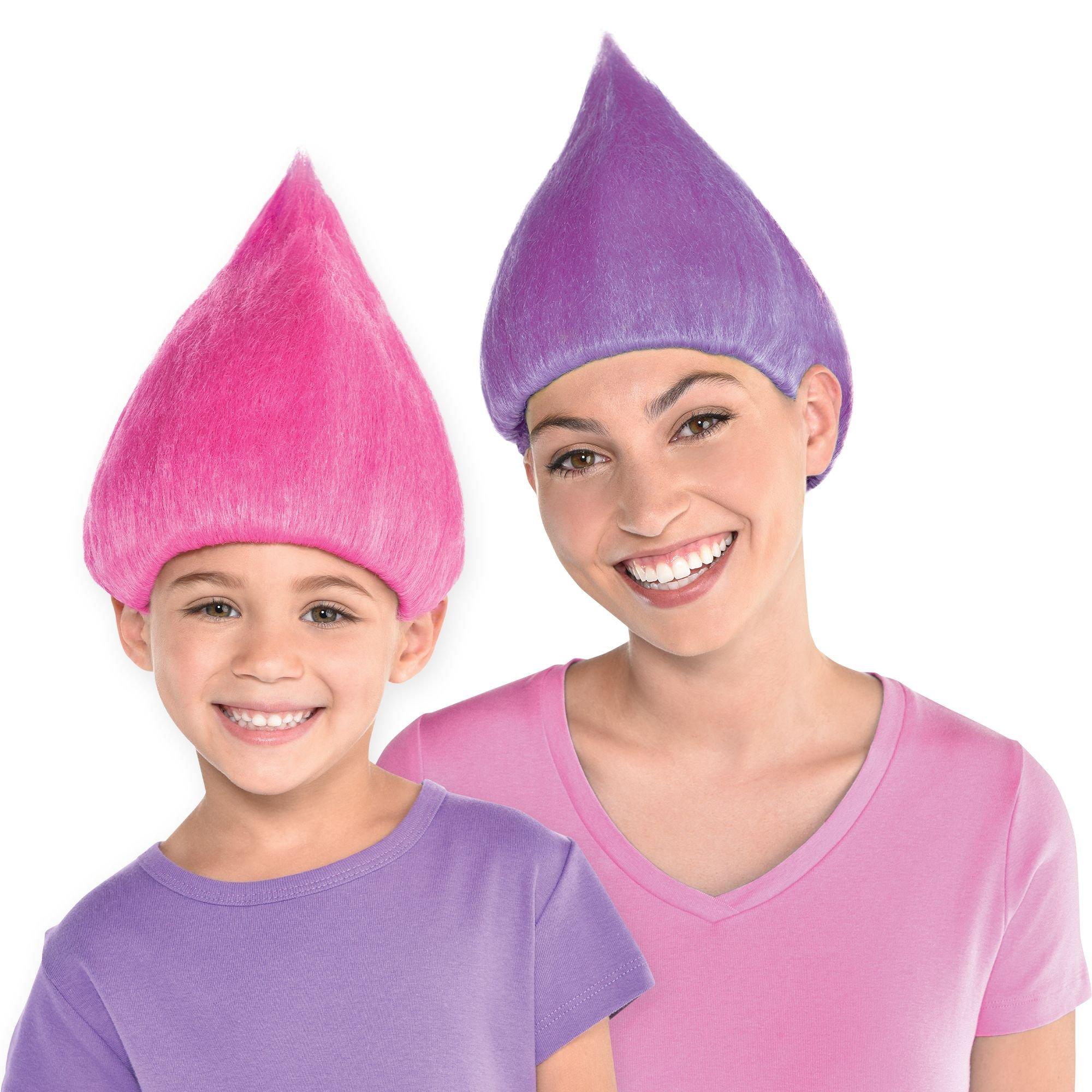 Trolls World Tour Reversible Pink or Purple Wig Party City