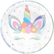 Iridescent Unicorn Party Lunch Plates 8ct
