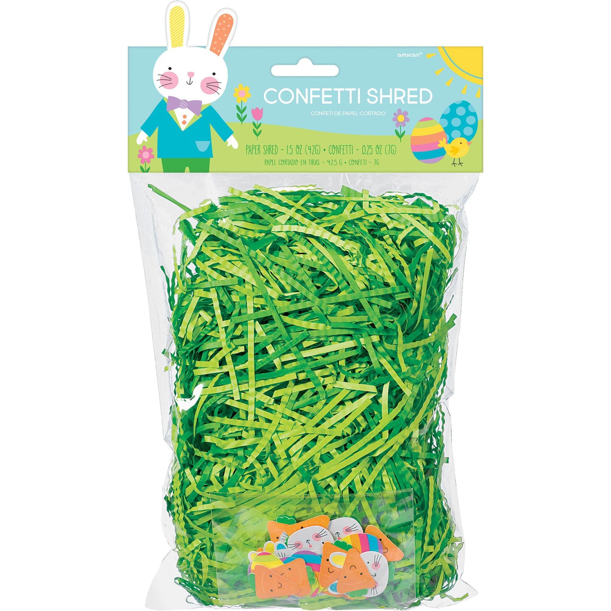 Hello Bunny Paper Easter Grass & Confetti 1.75oz Party City