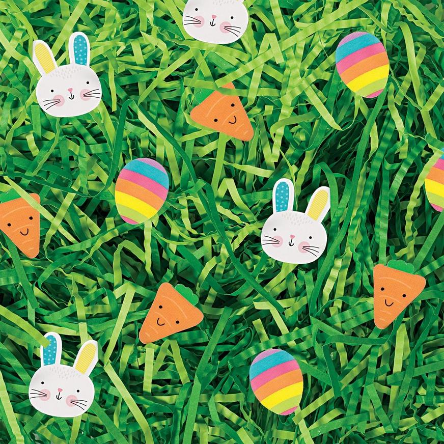 Hello Bunny Paper Easter Grass & Confetti