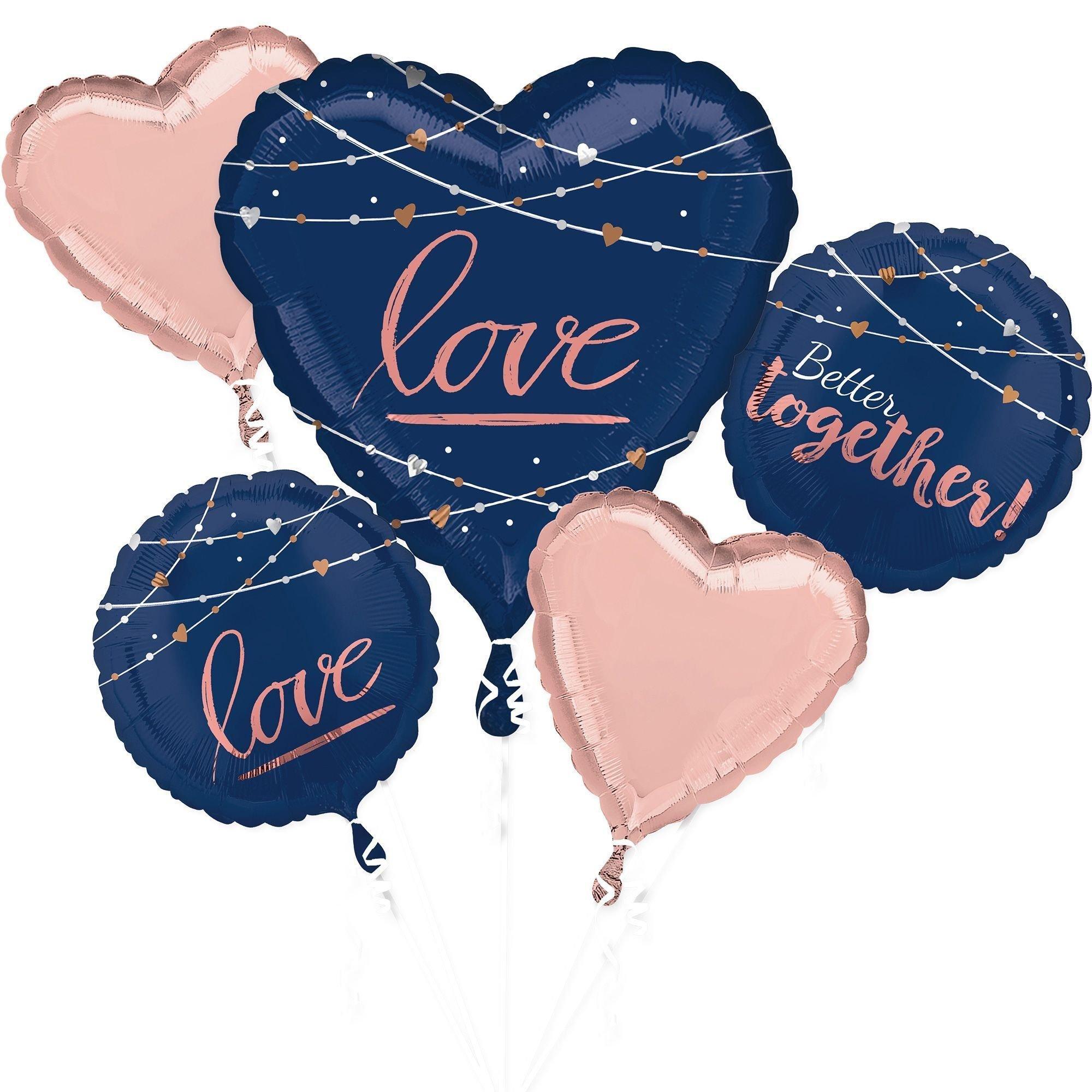 Navy & Rose Gold Balloon Kit 23pc