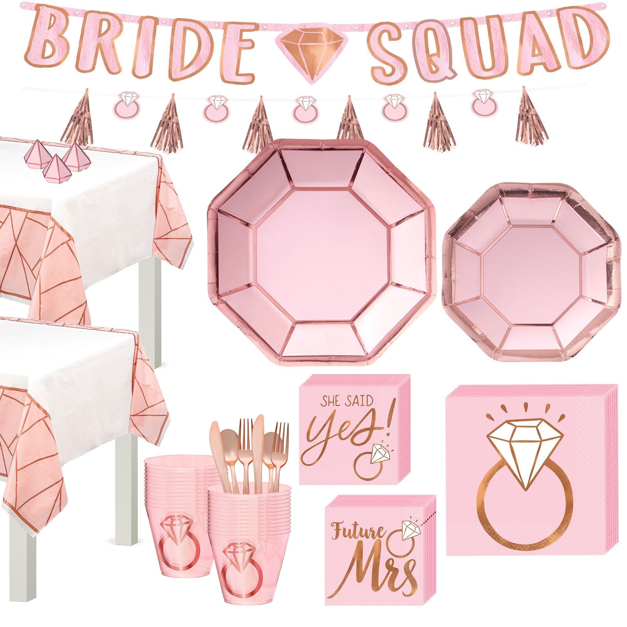 Blush Rose Bridal Shower Tableware Kit for 32 Guests | Holiday & Occas