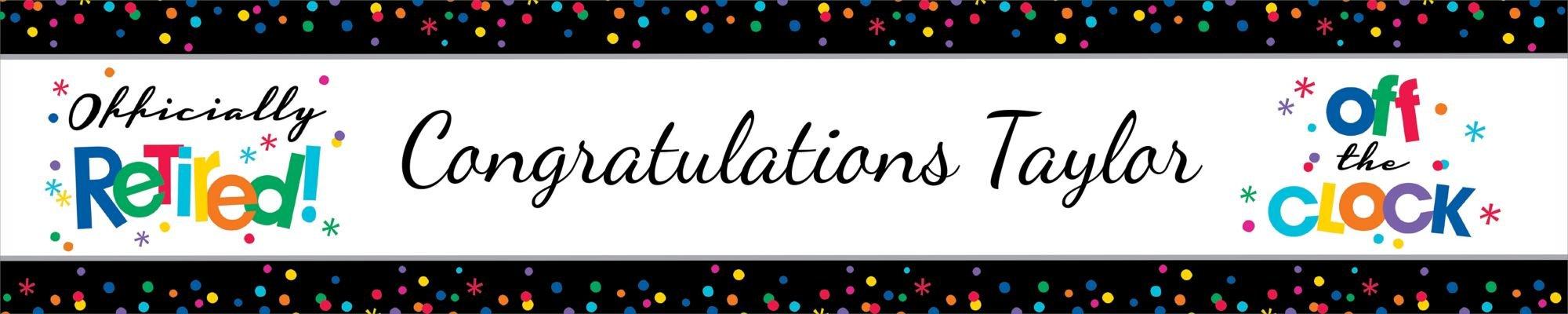 Custom Officially Retired Photo Table Runner Party City