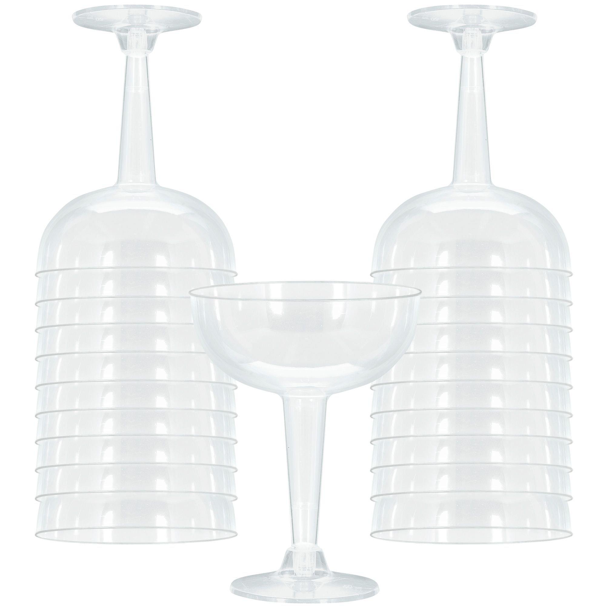 Clear Plastic Champagne Flutes, 5.5oz, 20ct