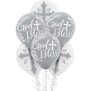 15ct, 12in, White & Silver Holy Day Latex Balloons